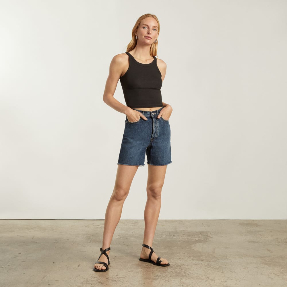 The Way-High® Jean Short in Waterfall — detail view