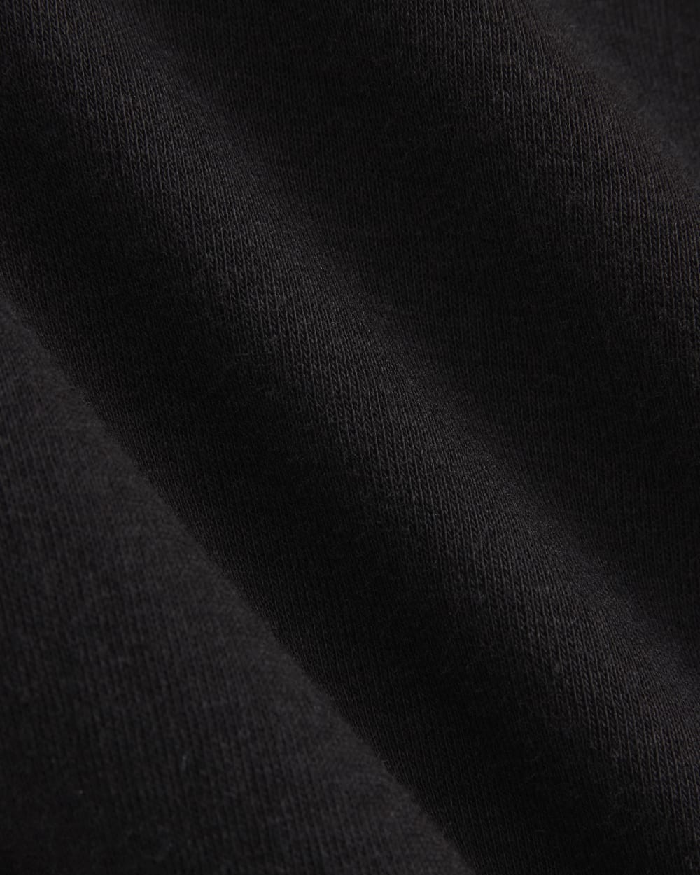 Tissue Long-Sleeve Crew in Black — detail view