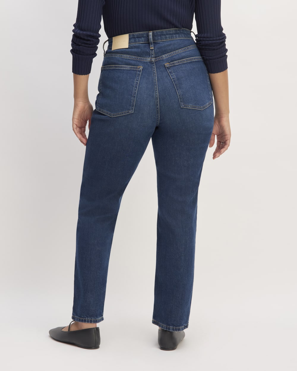 The Cheeky Hourglass Jean in Vintage Dark — detail view