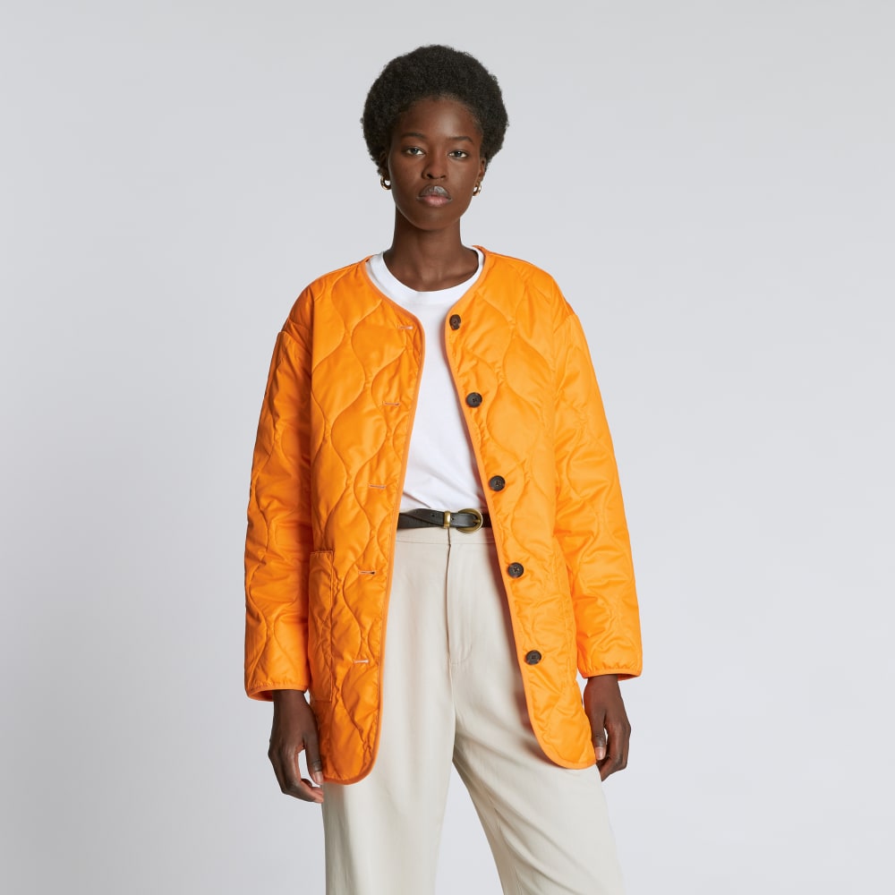 The Quilted Liner in Turmeric — front view