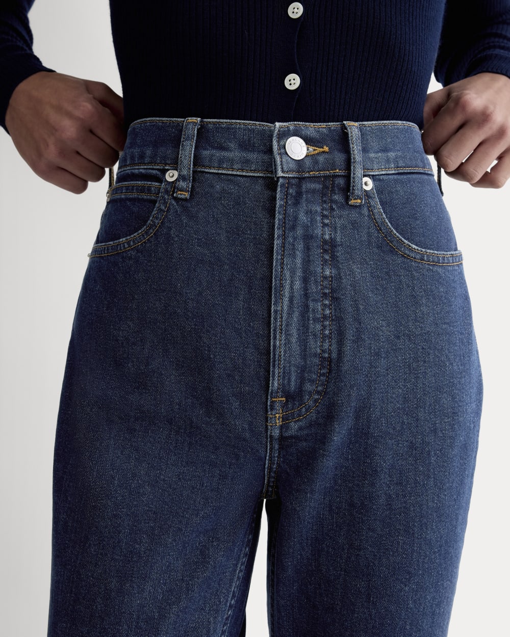 The Way-High® Slim Jean in Indigo Rinse — detail view