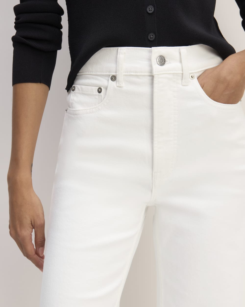 The Way-High® Sailor Jean in Bright White — detail view