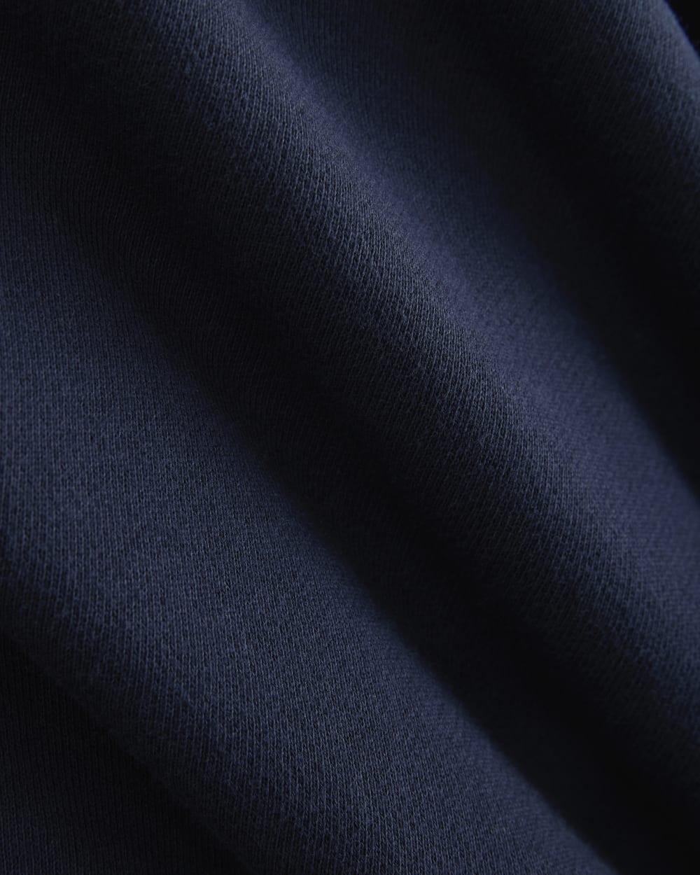 Lightweight Terry Bubble Sweatshirt in Navy — detail view