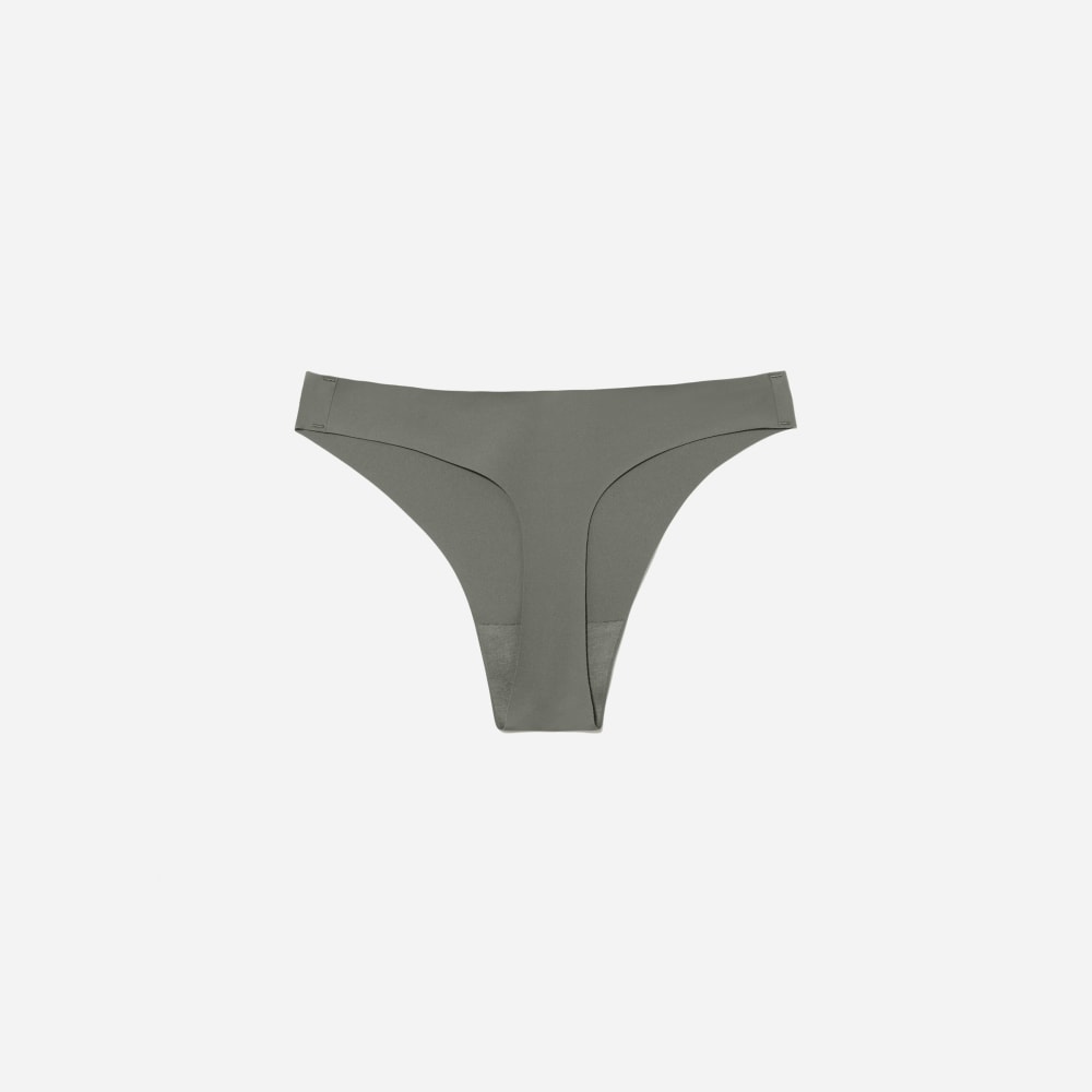The Invisible Thong in Pewter Green — front view