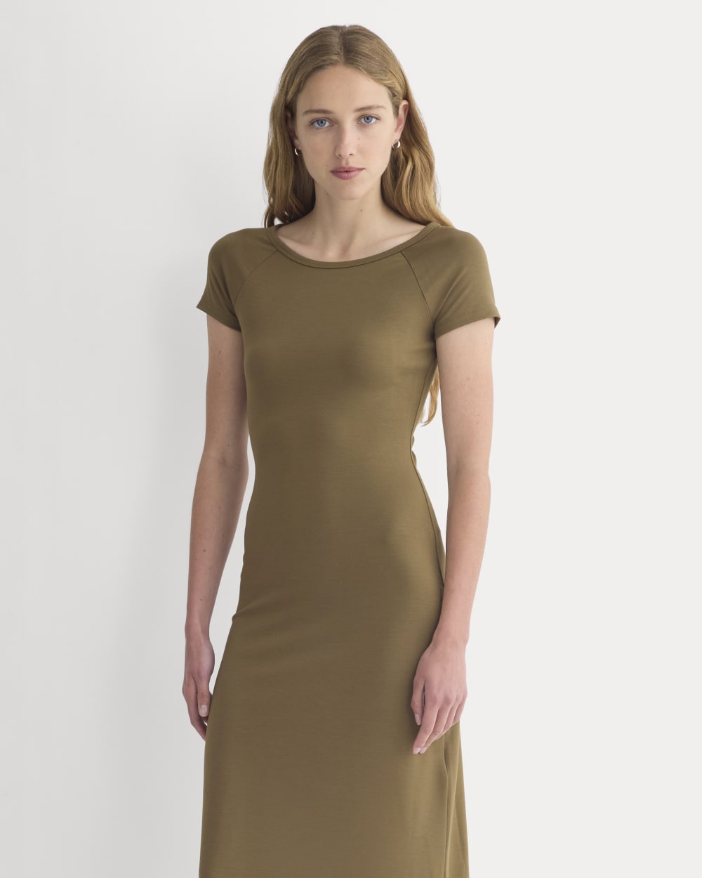 Raglan Midi Dress in Beech — detail view