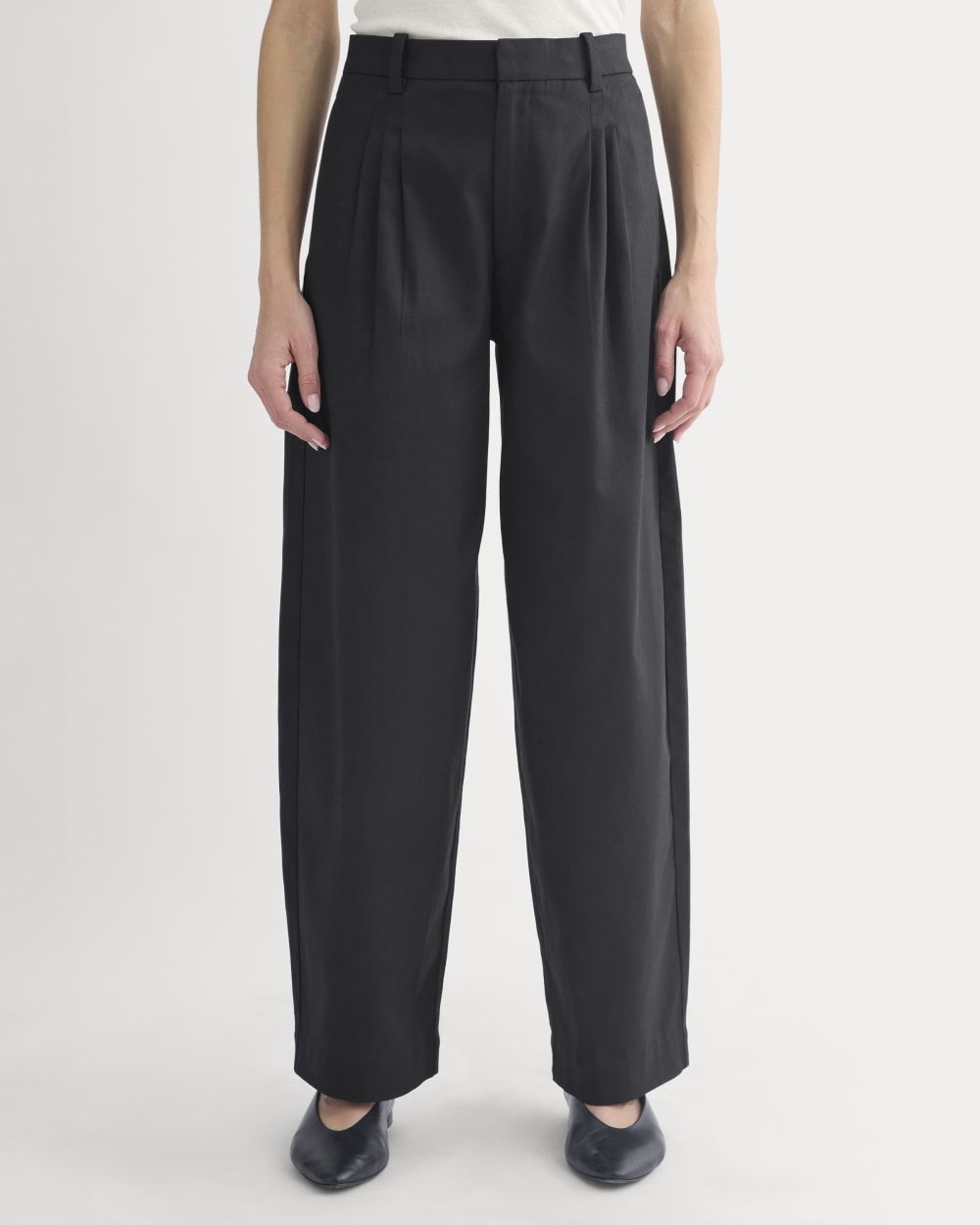 Tailored Drape Balloon Pant in Black — detail view