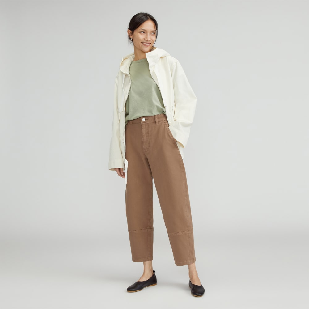 The Utility Barrel Pant in Toasted Coconut — front view
