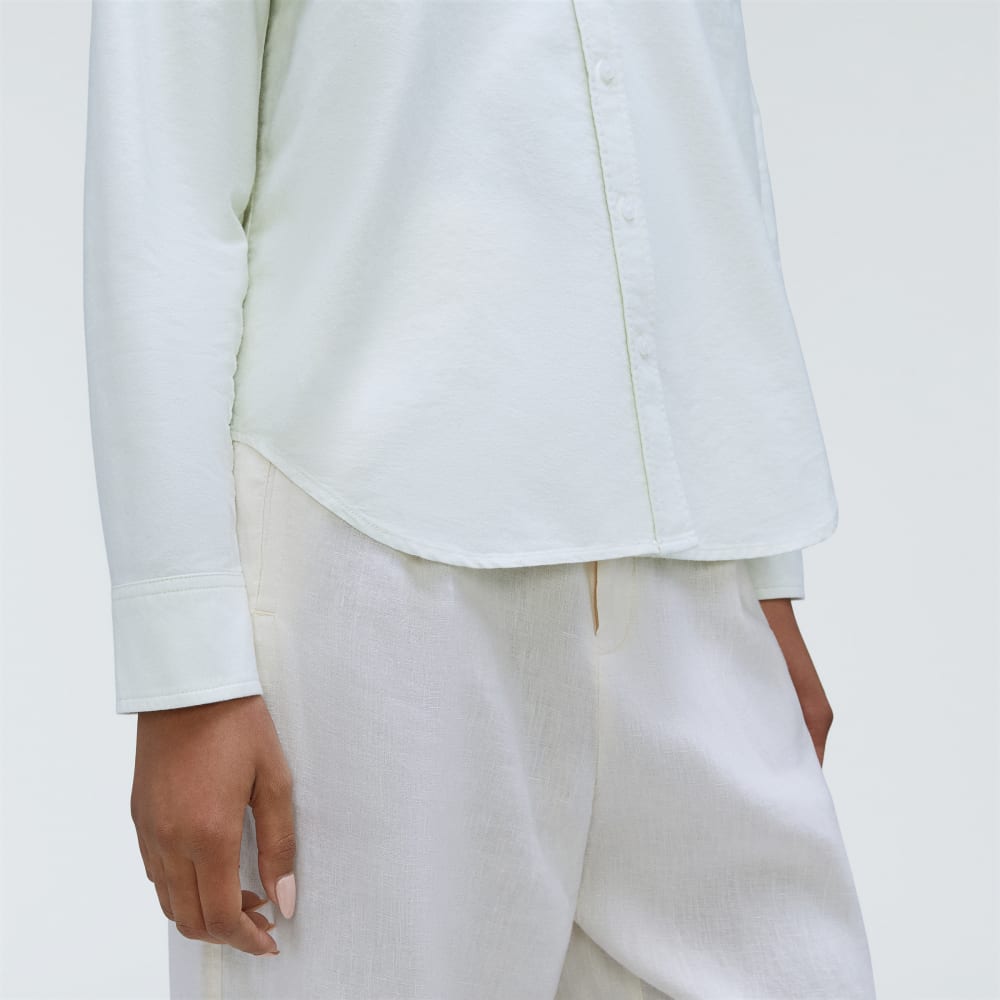 The Must-Have Oxford Shirt in Seafoam Green — detail view