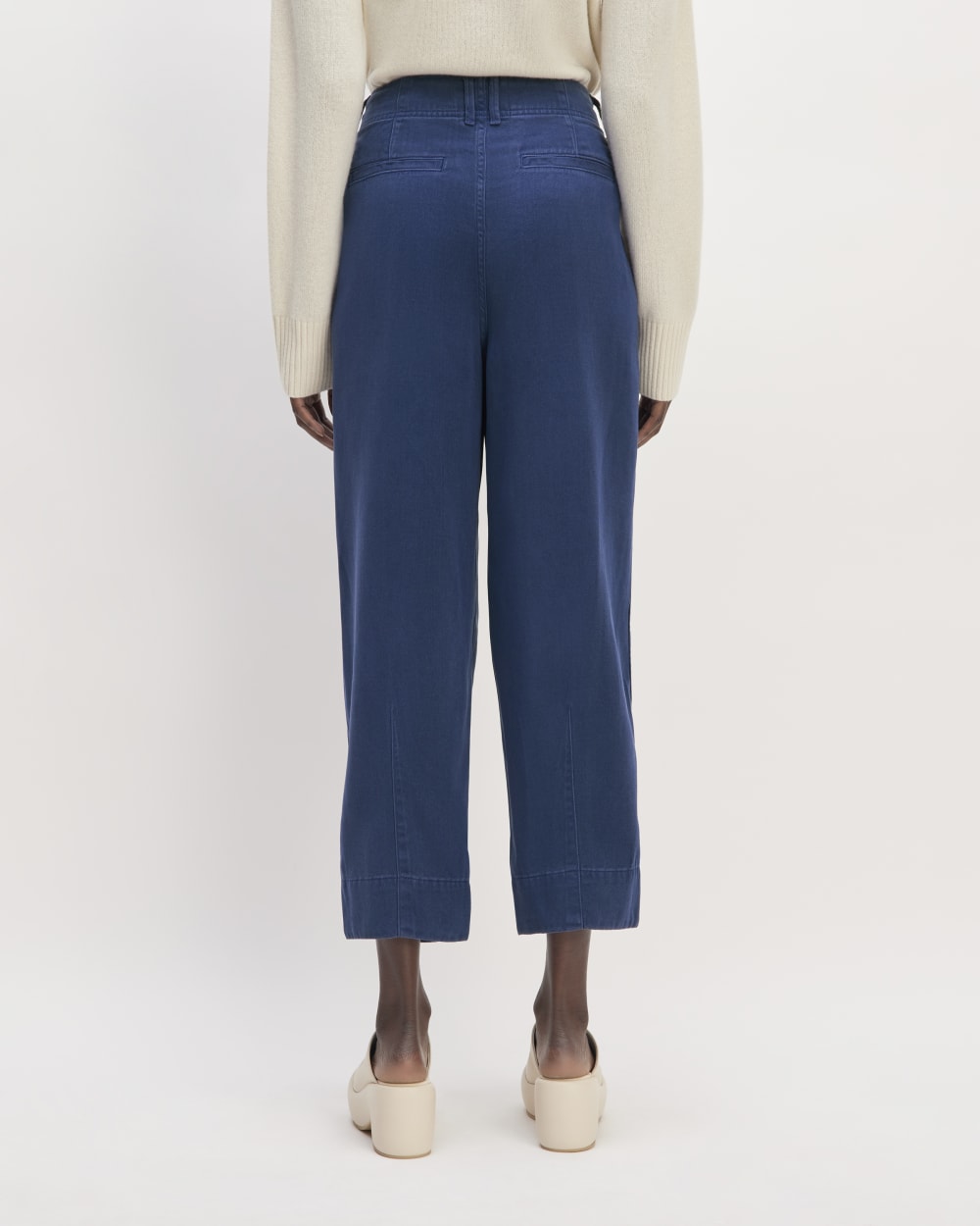 The Utility Pant in Buttersoft in Bellwether Blue — detail view