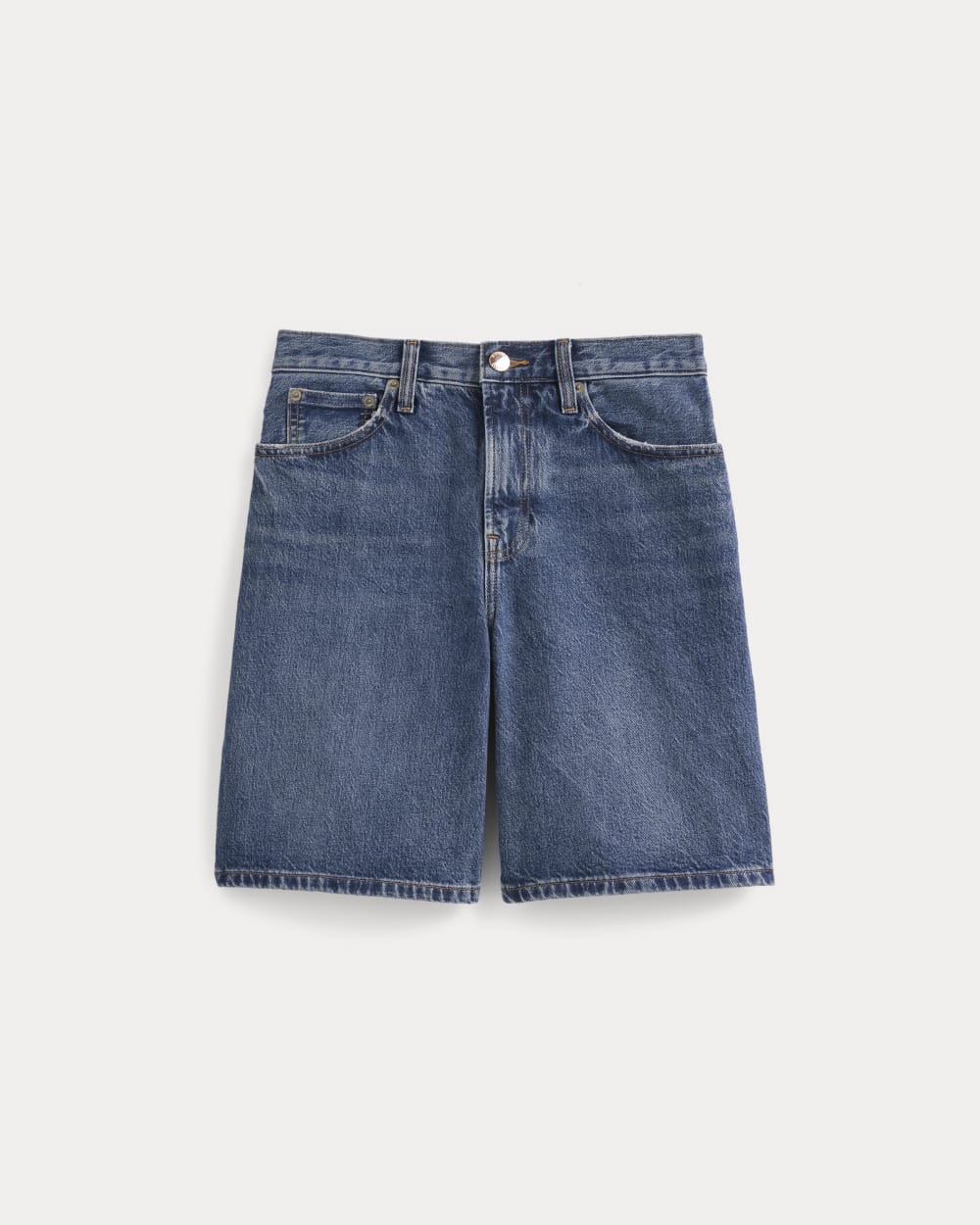 Loose Jean Short in Dark Wash — alternate view