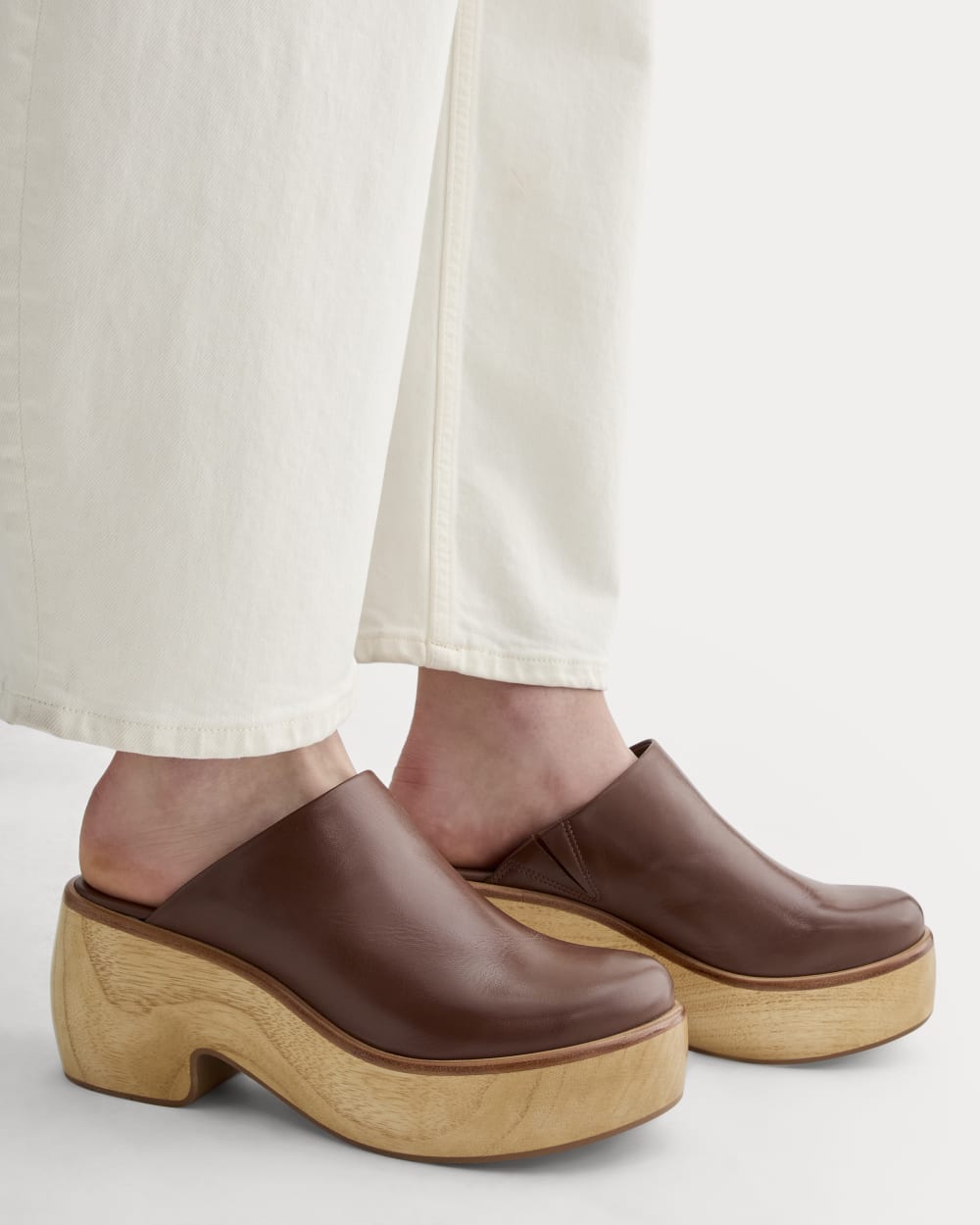 The Wooden Puffa Clog in Rum — alternate view