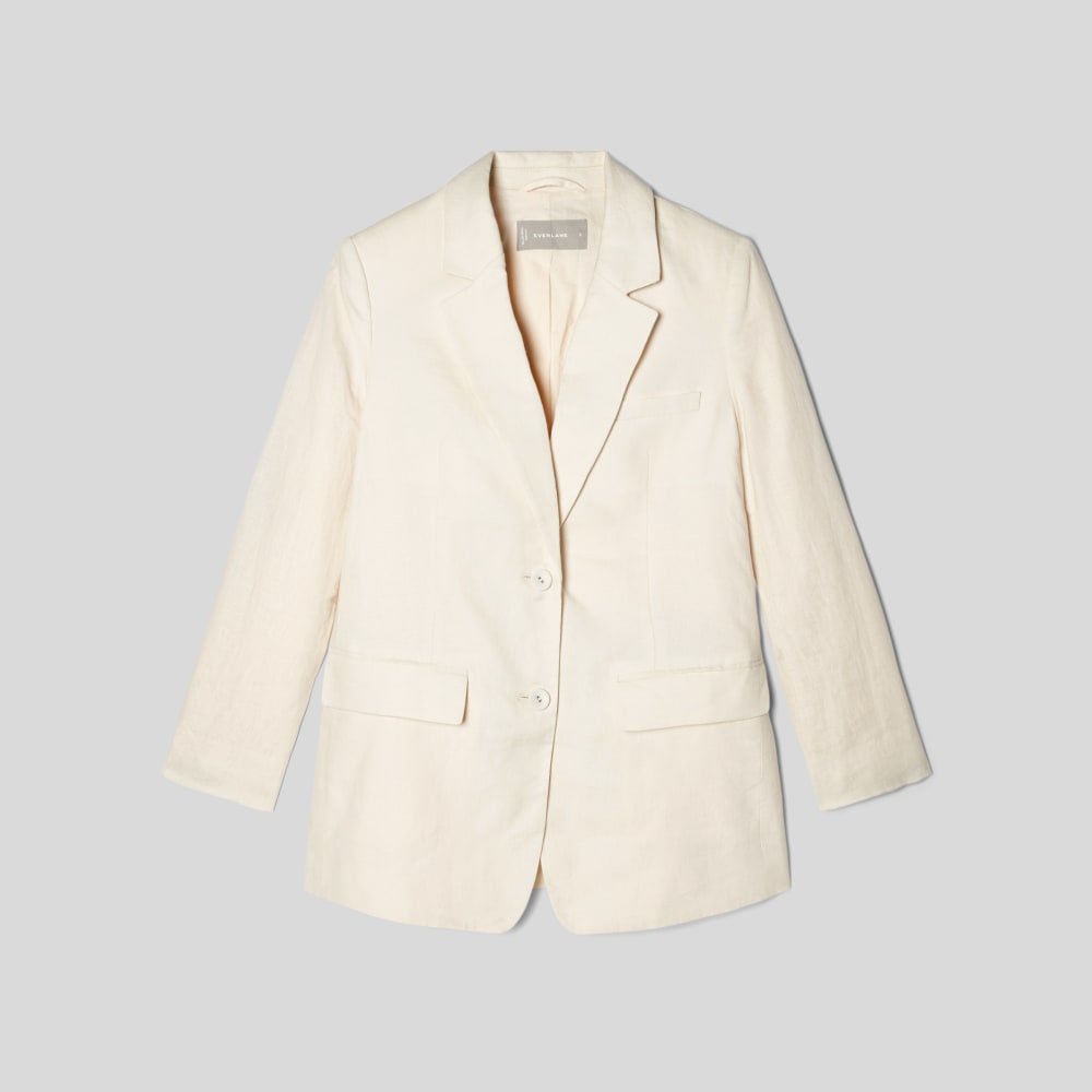 The Oversized Blazer in Linen in Canvas — alternate view
