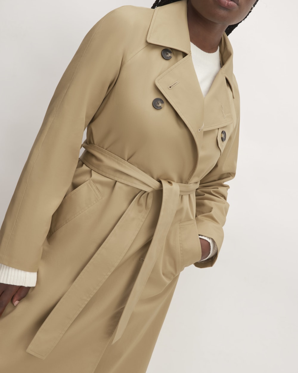 The Trench Coat in Cornstalk — detail view
