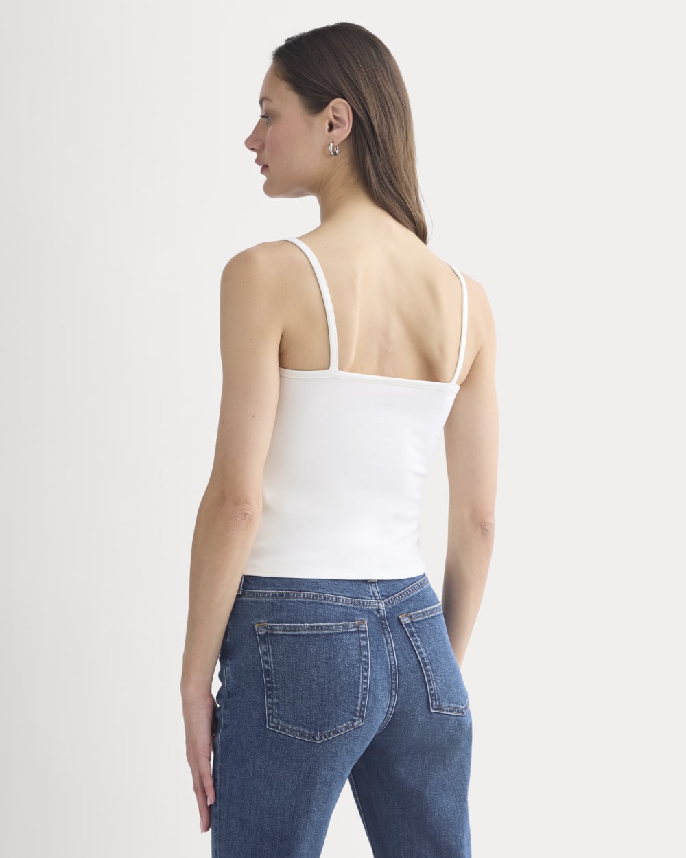Scoopneck Cami in Bone — detail view