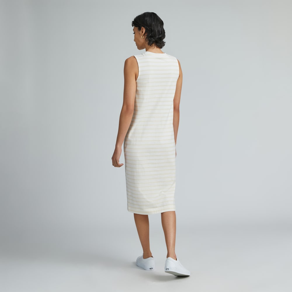 The Weekend Tank Dress in Brazilian Sand / Canvas Tan — detail view