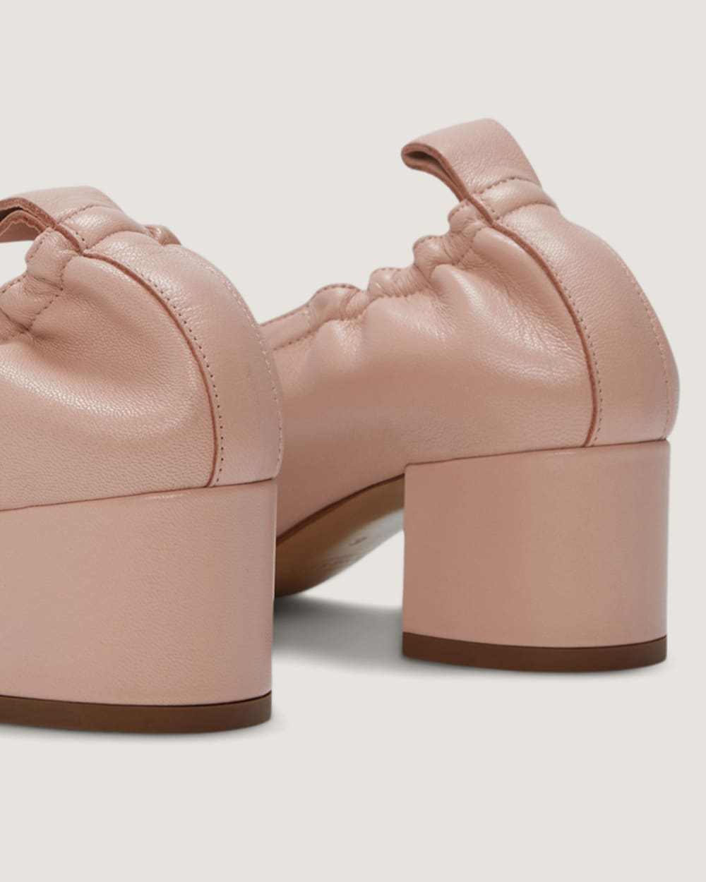 The Day Heel in Narrow Fit in Pale Pink — detail view
