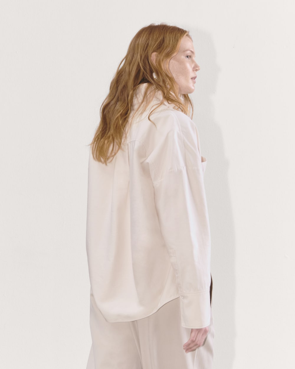 The Boxy Oxford in Whisper Pink — detail view