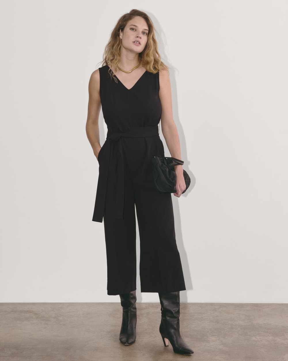The Ultimate Jumpsuit in Black — front view