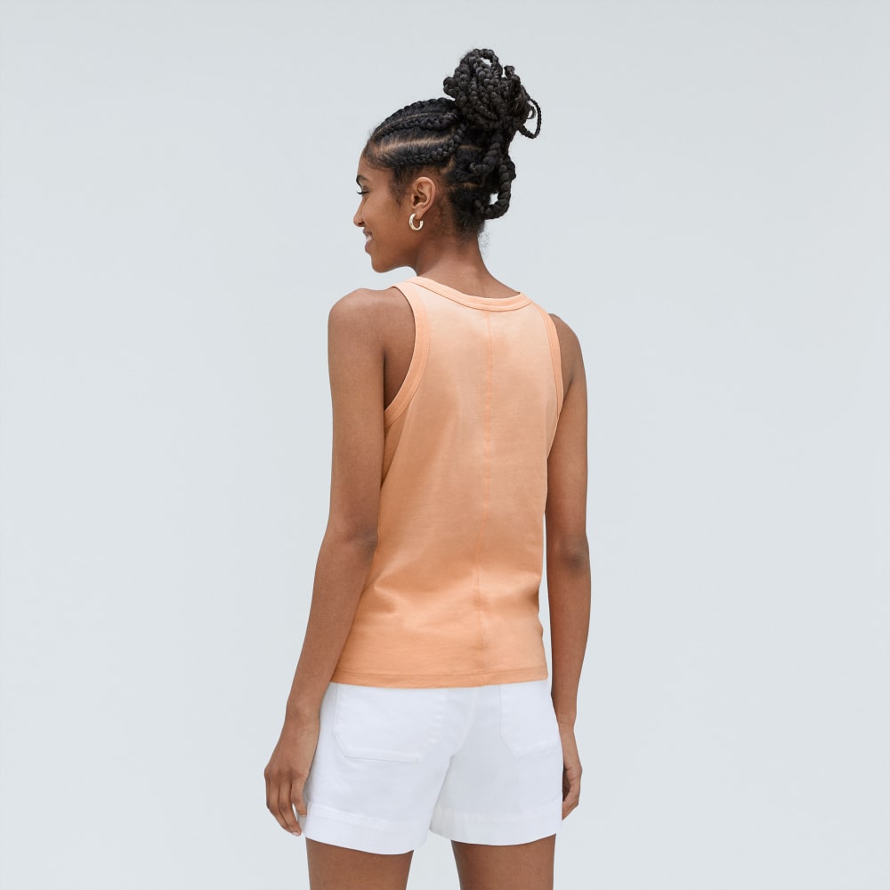 The Tank in Essential Cotton in Apricot — detail view