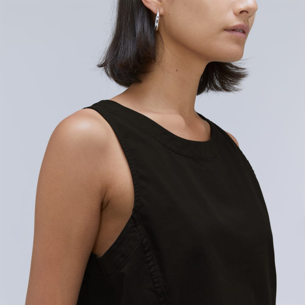 The Easy Shell Top in Black — detail view