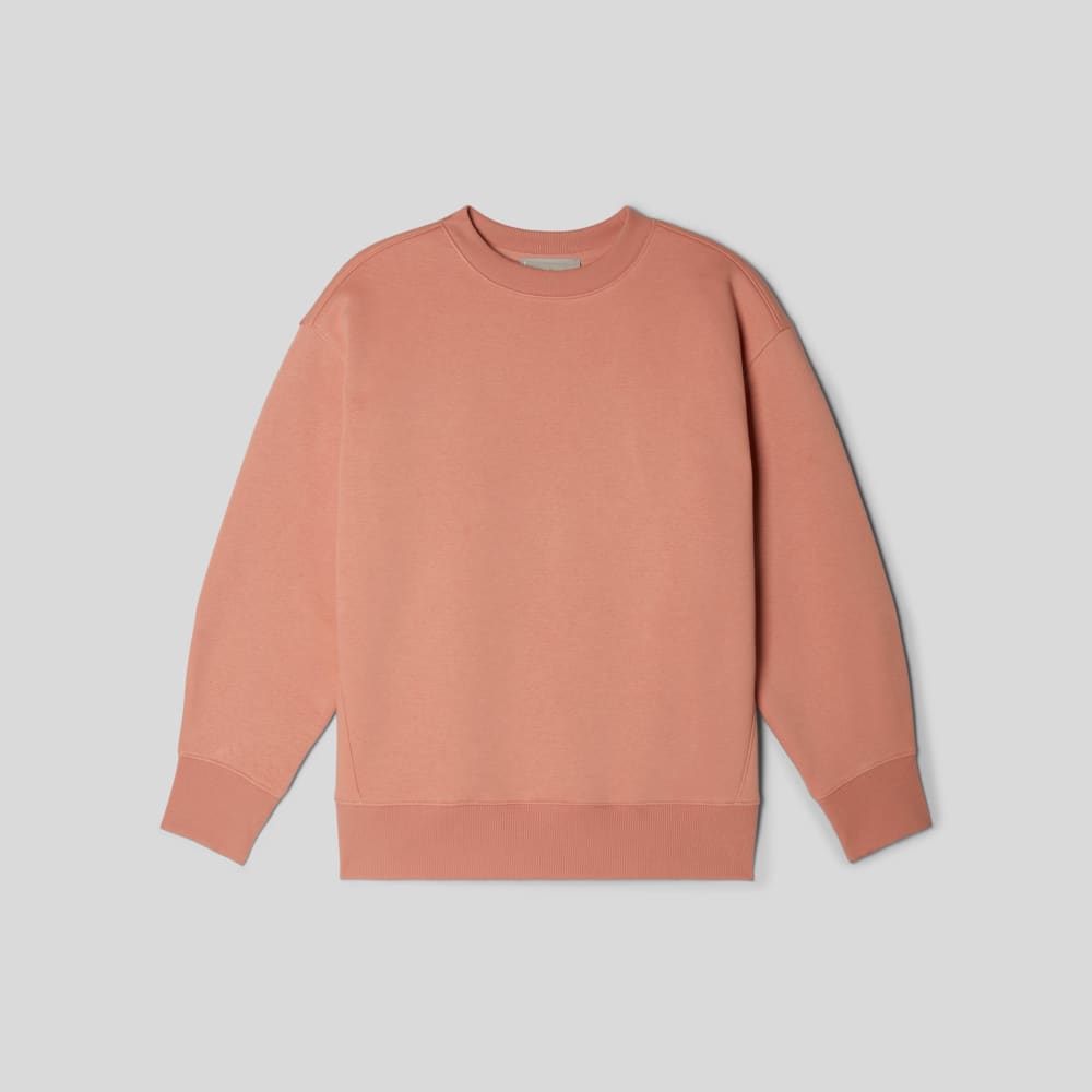 The ReTrack Oversized Crew in Light Rose — alternate view