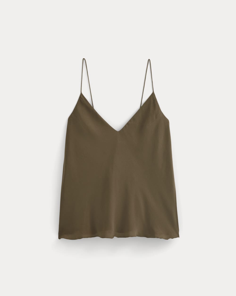 The Tie Back Cami in Washable Silk in Beech — alternate view