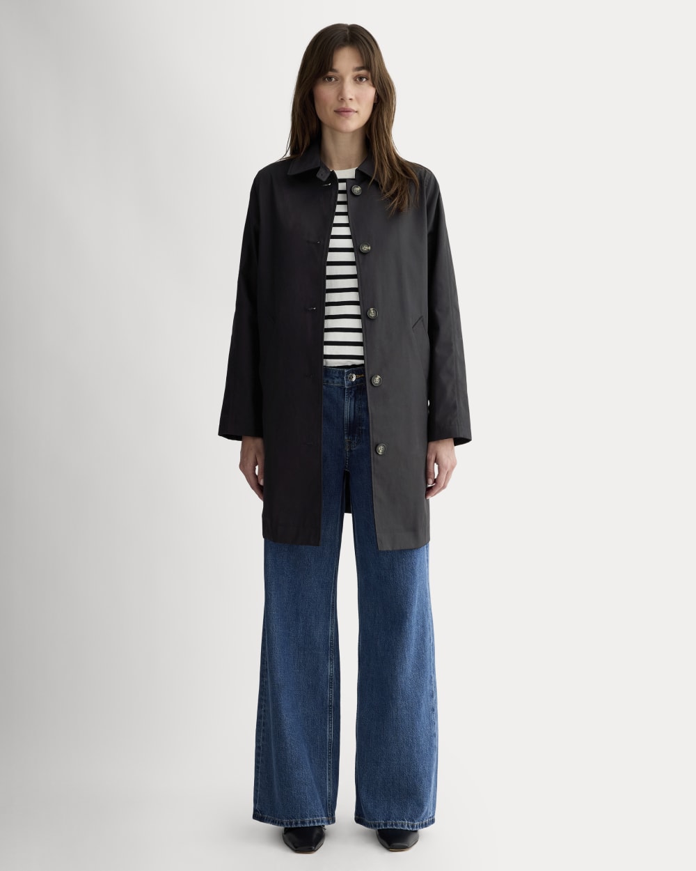 The Mac Coat in Black — detail view