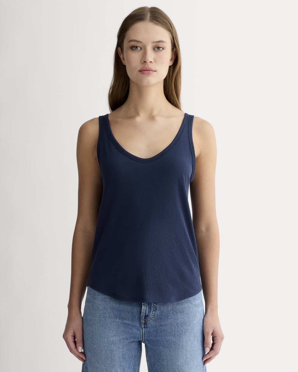 The Air Cami in Navy — front view