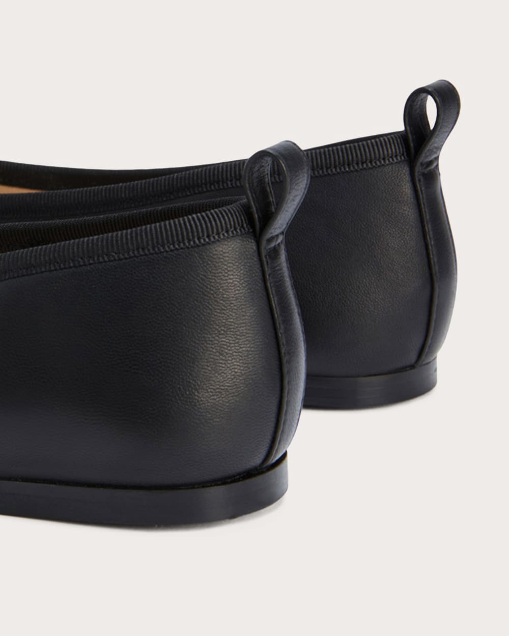 The Ballet Flat in Black — detail view