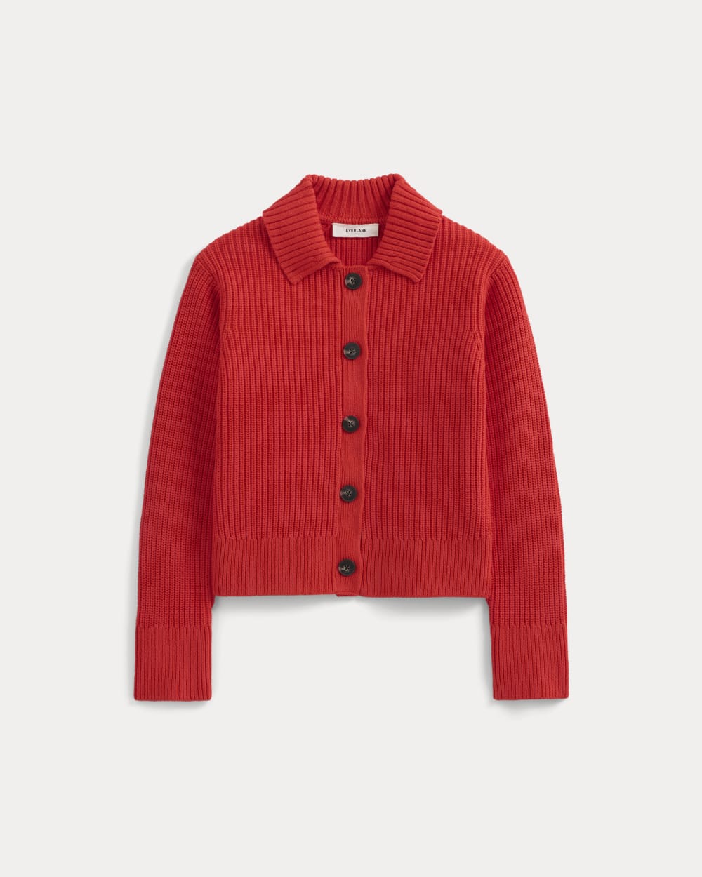 Shrunken Cardigan in Everyday Cotton in Fiery Red — alternate view