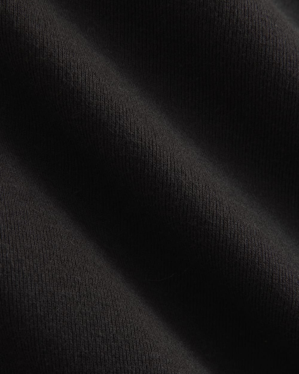 RetroSoft Cotton Square-Neck Tee in Black — detail view