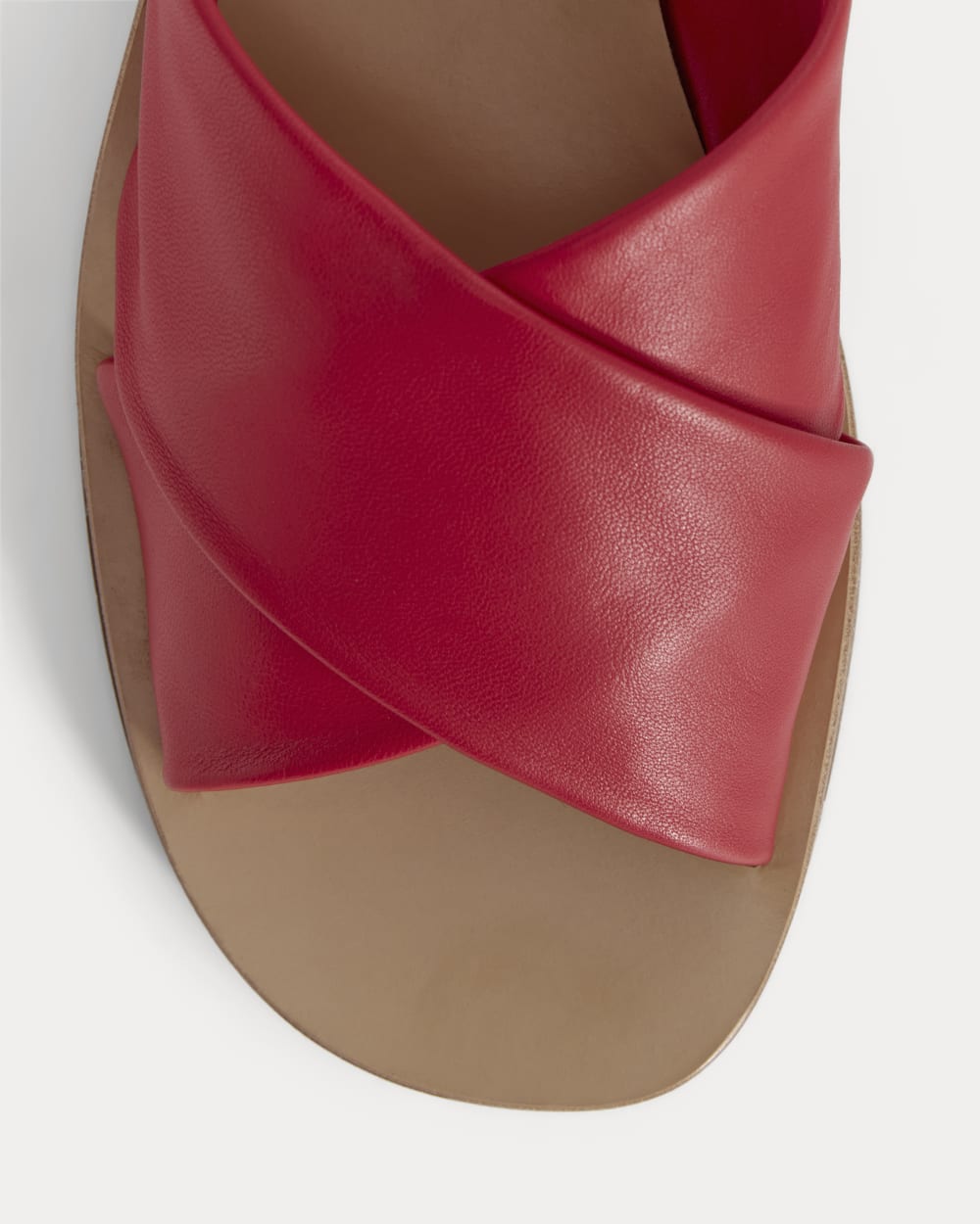 The Day Crossover Sandal in Classic Red — detail view