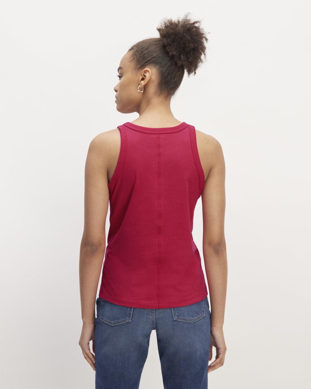 The Tank in Essential Cotton in Red Currant — detail view