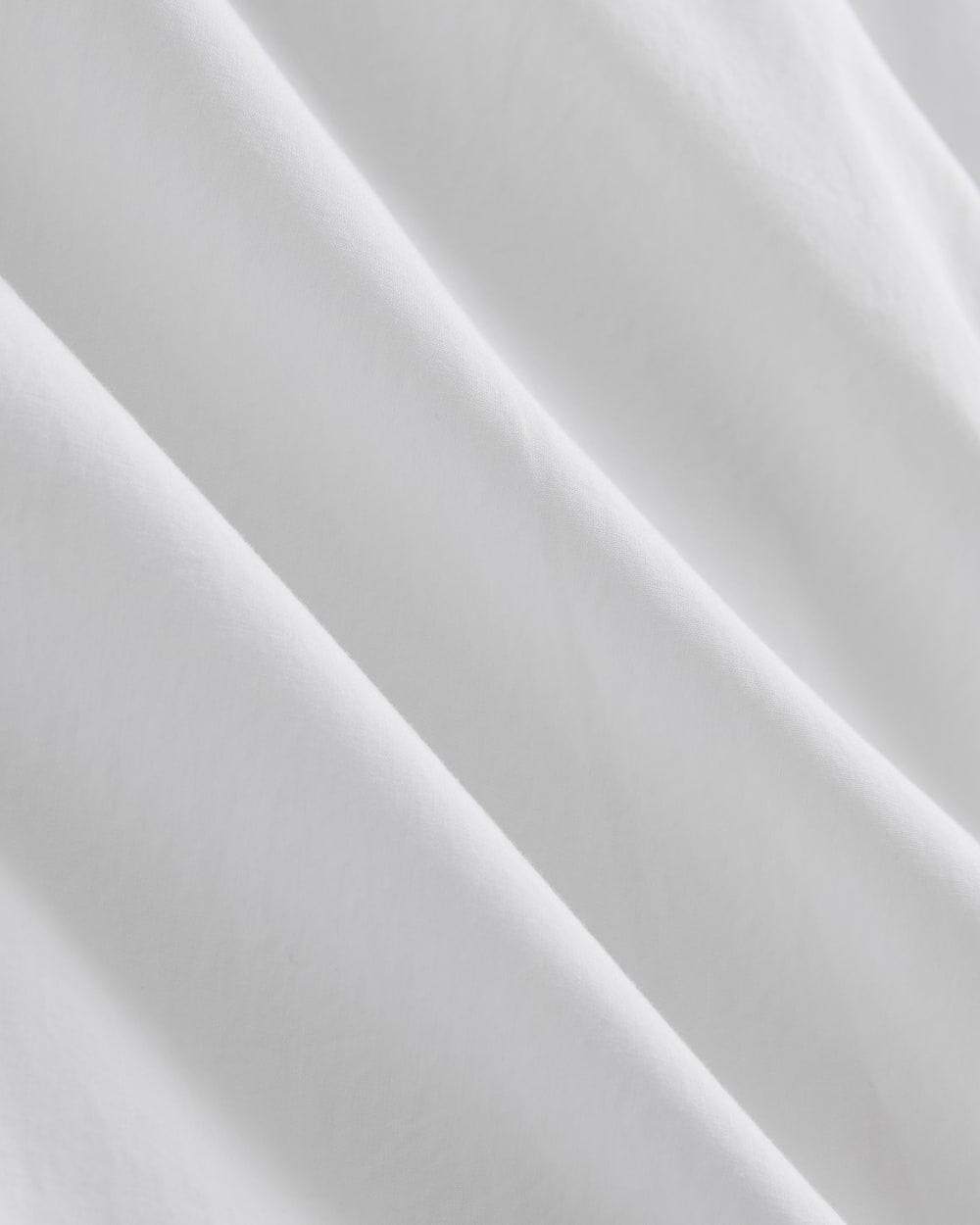 The Drawcord Shirtdress in Ultrasoft Cotton in White — detail view