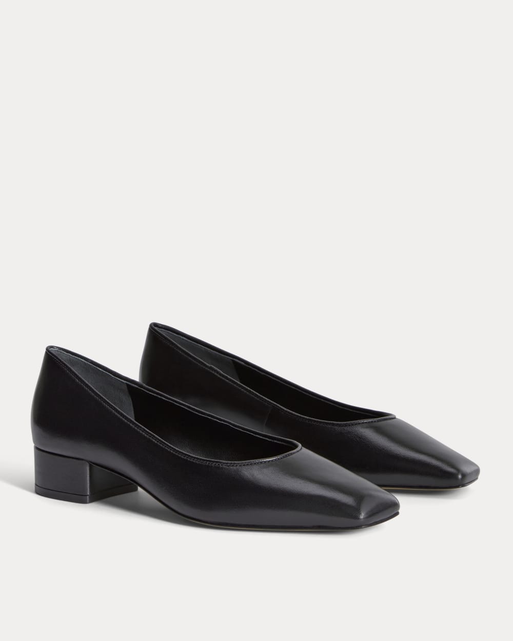 The Ballet Pump in Black — detail view