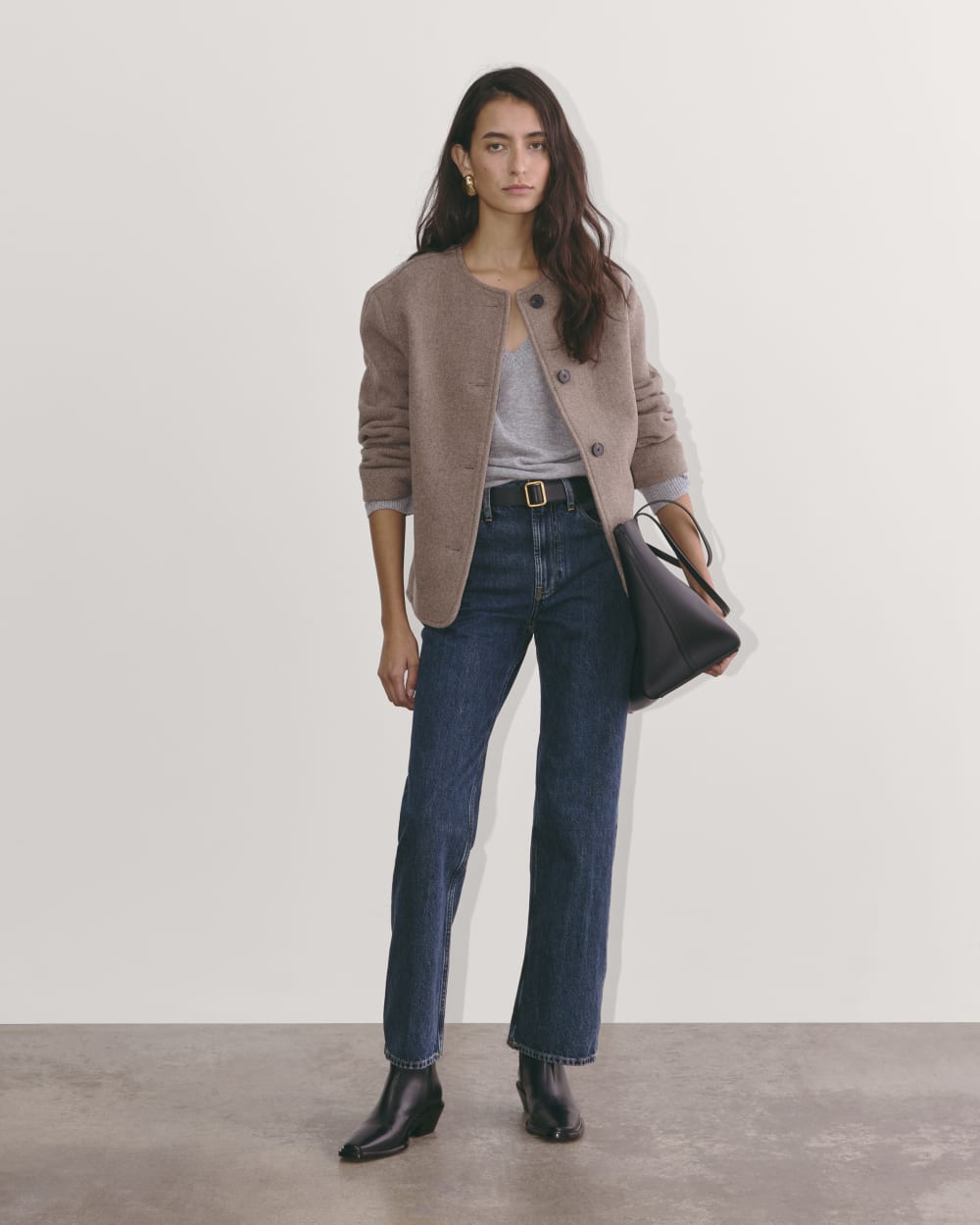 The Cheeky Straight Jean in Indigo — front view
