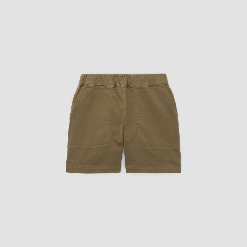 The Organic Pull-On Short in Beech — alternate view
