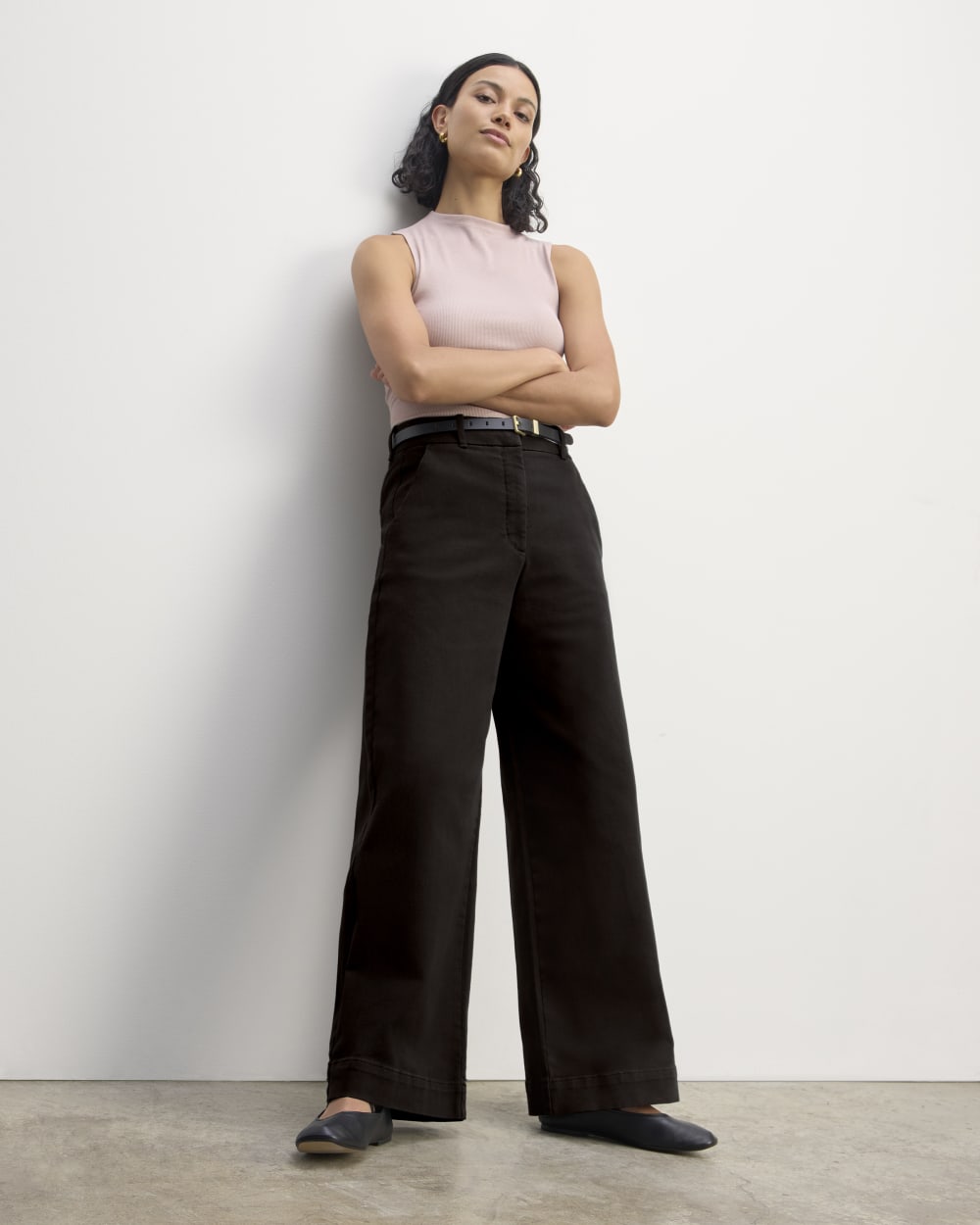 The Phoebe Trouser in Black — front view