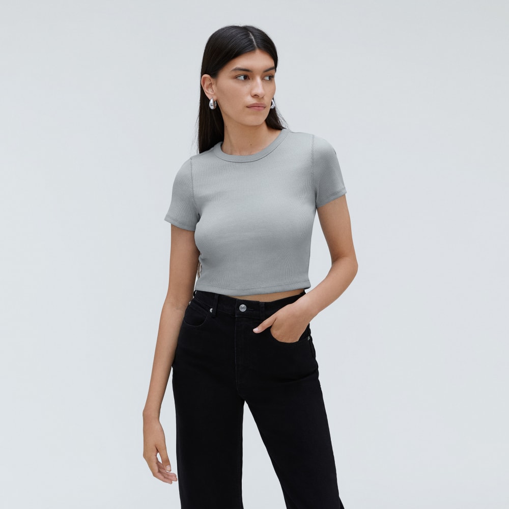 The ’90s Rib Tee in Sky — alternate view