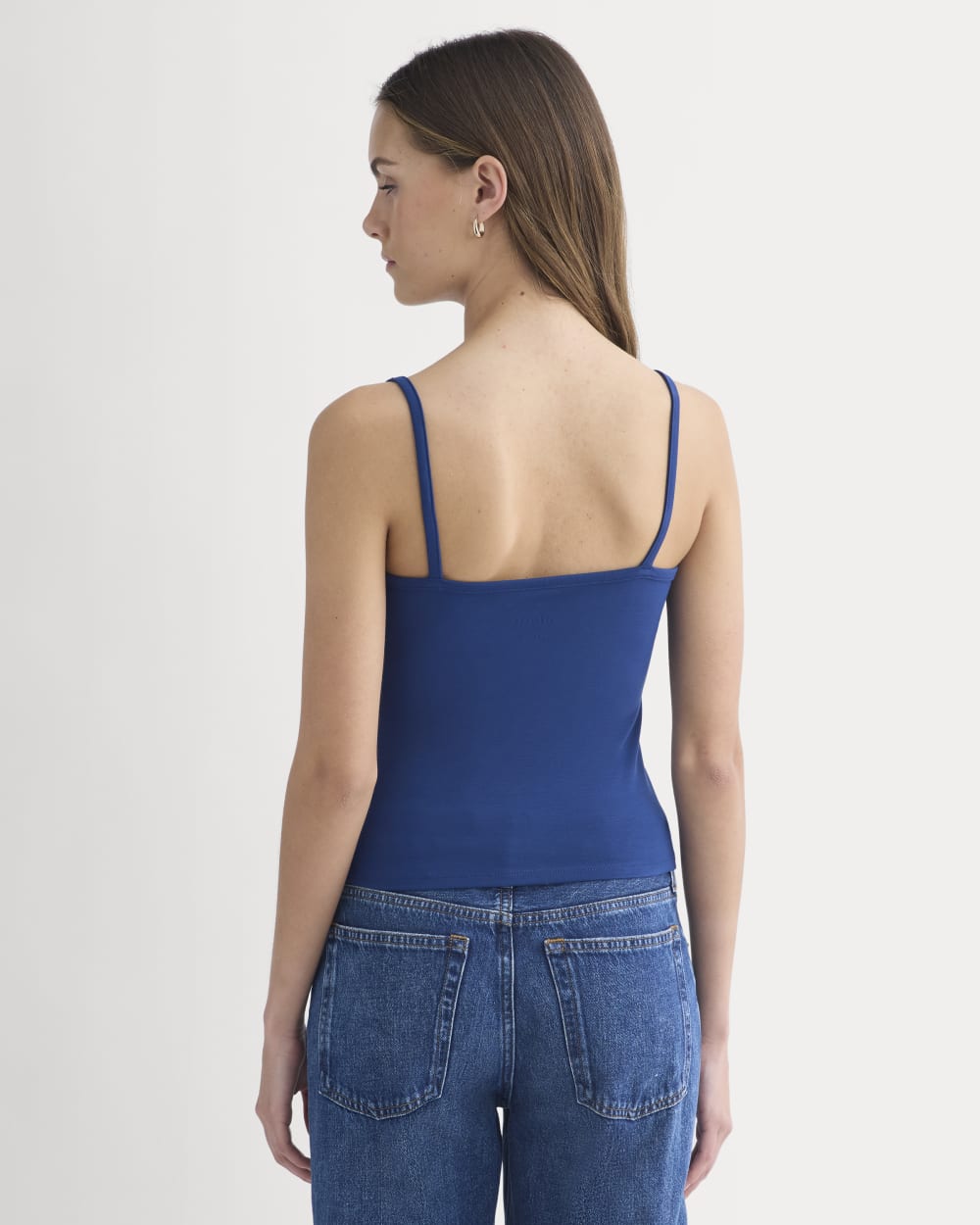 Scoopneck Cami in Estate Blue — detail view