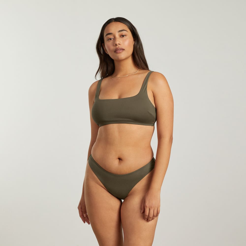 The Thigh-High Bikini Bottom in Beech — detail view
