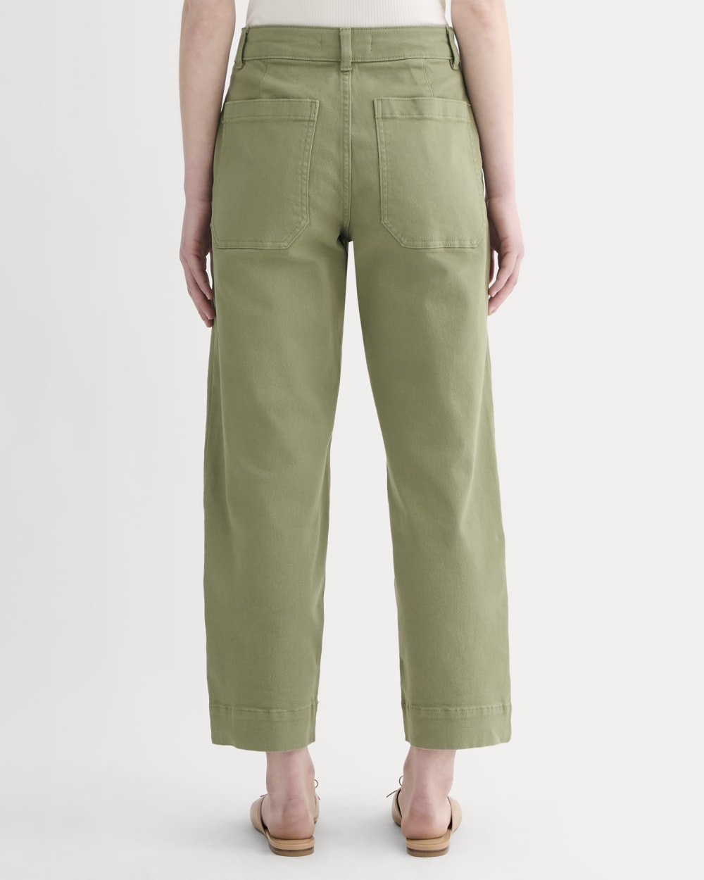 The Utility Straight-Leg Pant in Sagebrush — detail view