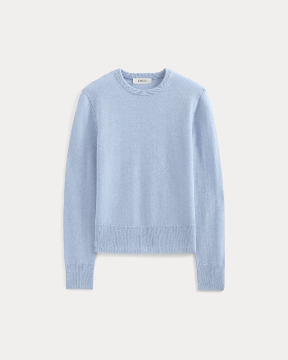 Cashmere Slim Crew Sweater in Open Air Blue — alternate view