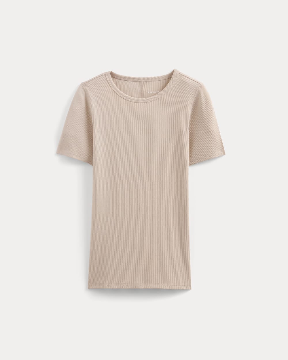 The Luxe Rib Crew in Soft Rose — alternate view