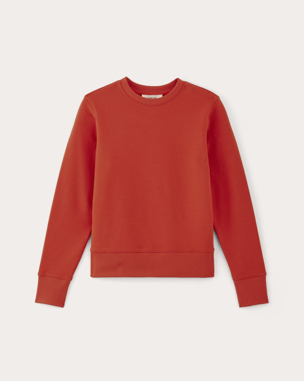 The Off-Duty Terry Crew in Poppy Red — alternate view