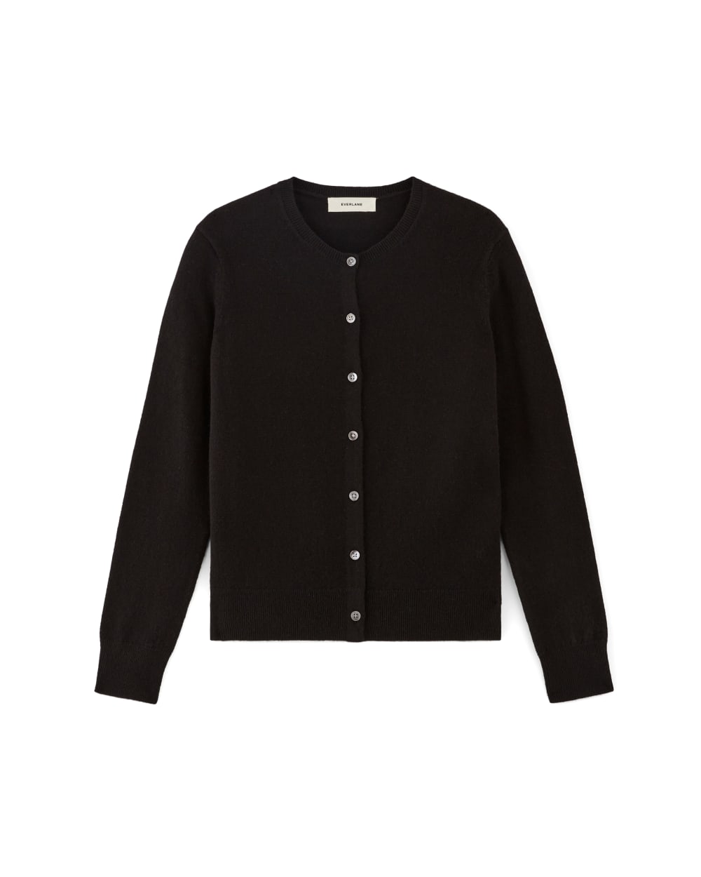The Classic Cardigan in Cashmere in Black — alternate view