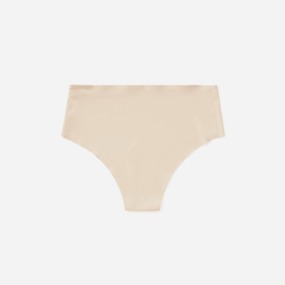 The Invisible High-Rise Thong in Light Tan — front view