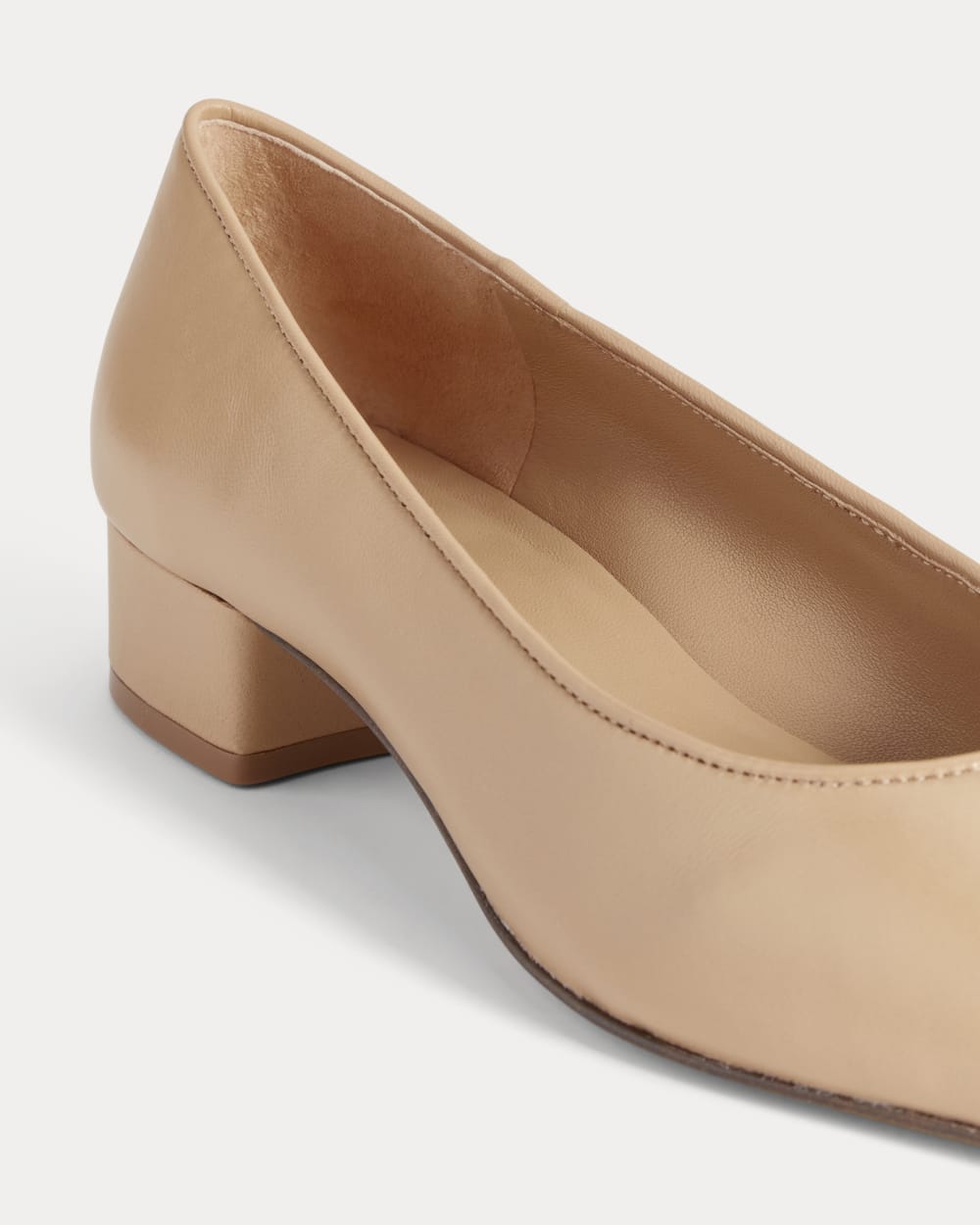 The Ballet Pump in Blush Tan — detail view