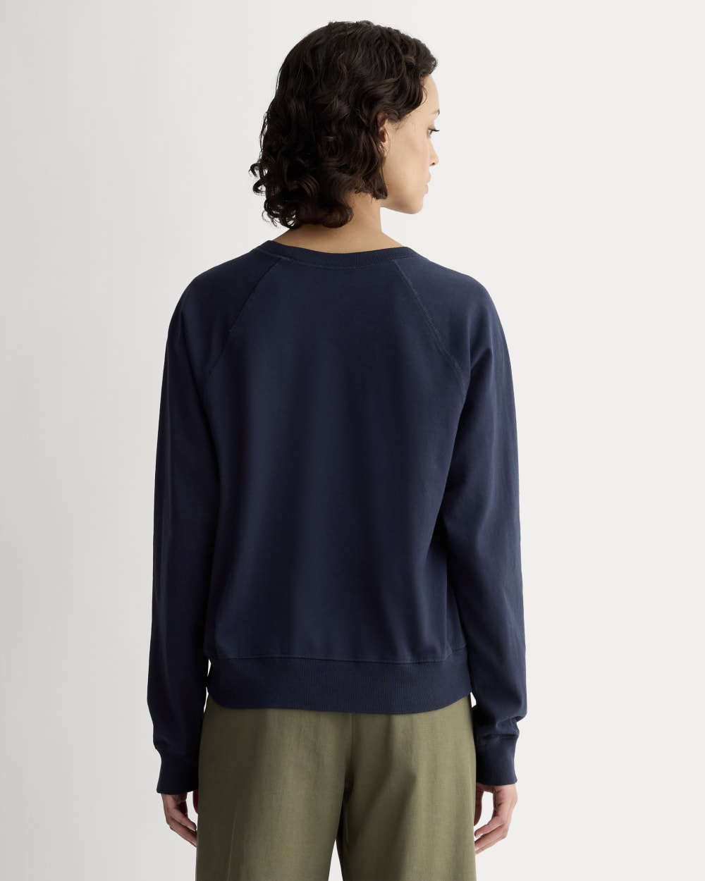 The Off-Duty Long-Sleeve Tee in Navy — detail view
