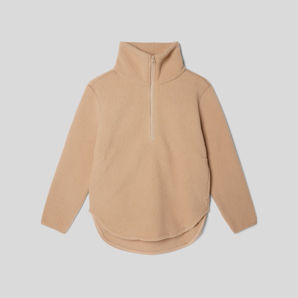 The ReNew Fleece Half-Zip in Tan — alternate view
